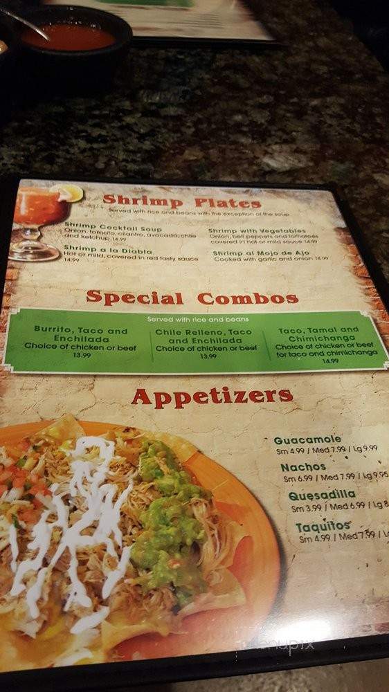 La Villa Mexican Food - Granite Bay, CA menu_pic