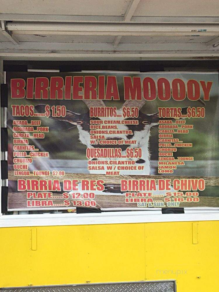 Birrieria Mooooy - Woodland, CA menu_pic