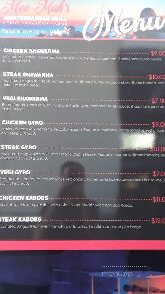 Mee Mahs Mediterranean Grill - Sacramento, CA menu_pic