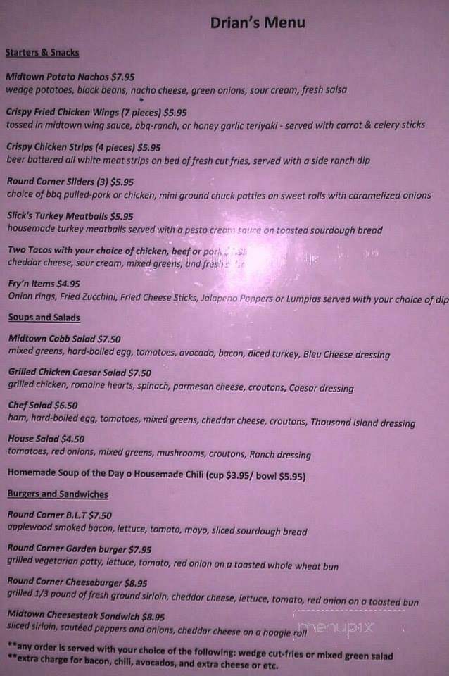 Drian's - Sacramento, CA menu_pic