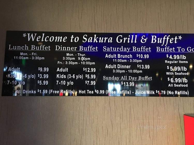 Sakura Grill & Buffet - Sacramento, CA menu_pic