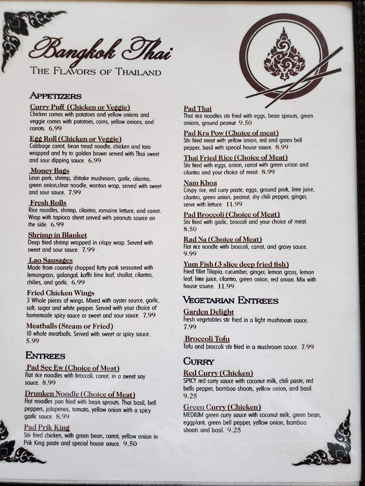Bangkok Thai - Sacramento, CA menu_pic