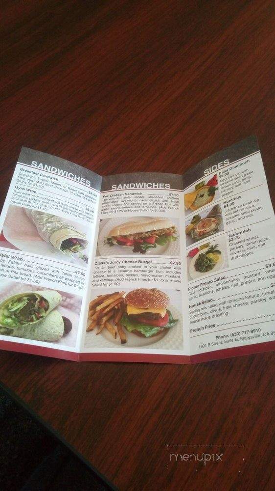 Fez Cafe - Marysville, CA menu_pic