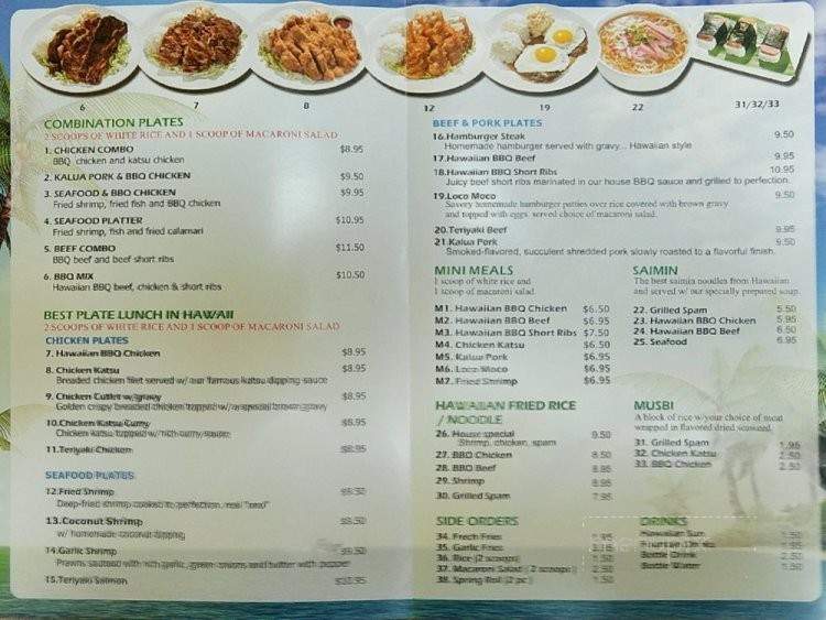 Halo Hawaian BBQ & Poke Bar - Chico, CA menu_pic
