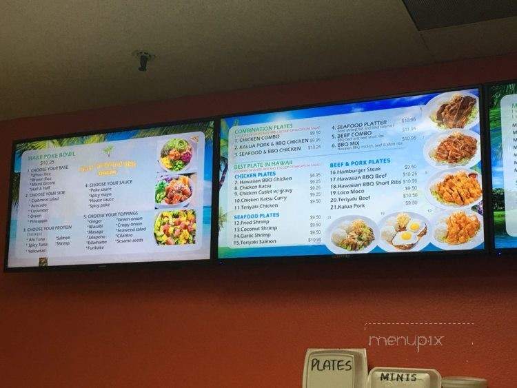 Halo Hawaian BBQ & Poke Bar - Chico, CA menu_pic