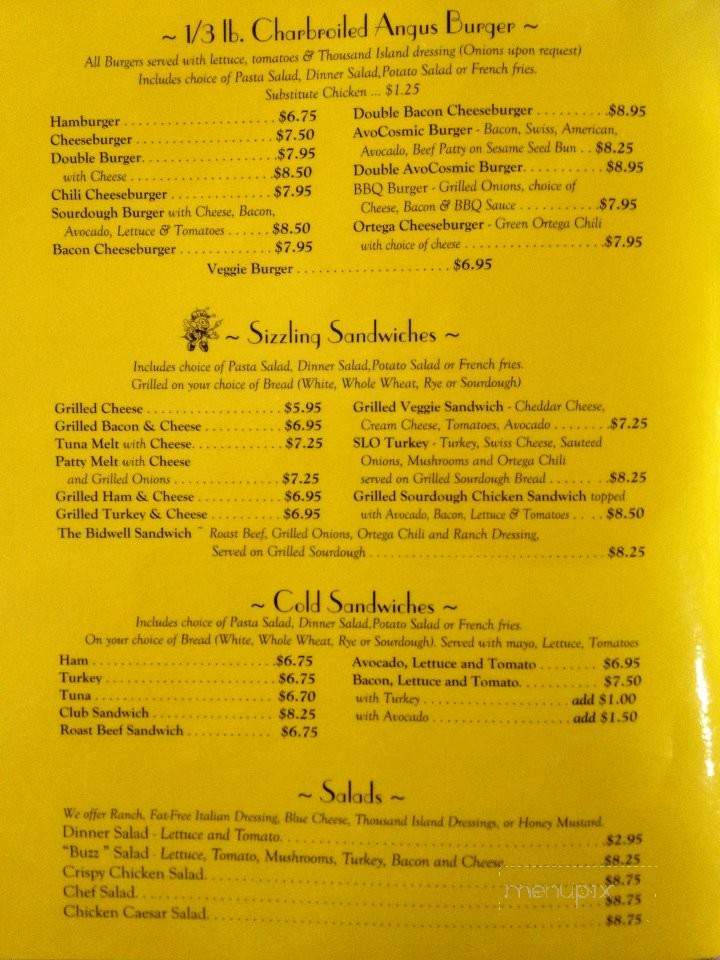 The Buzz - Chico, CA menu_pic