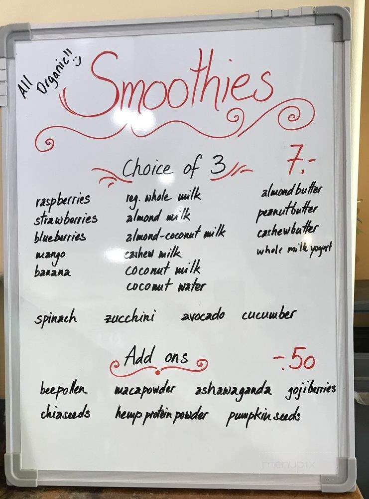 Durga's Divine Cafe - Grass Valley, CA menu_pic