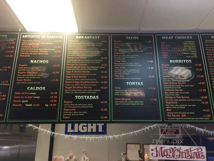 El Favorito Taqueria - Grass Valley, CA menu_pic