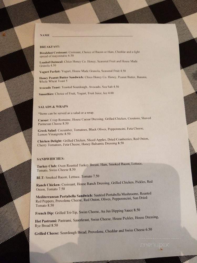 OHBees Hive - Orland, CA menu_pic