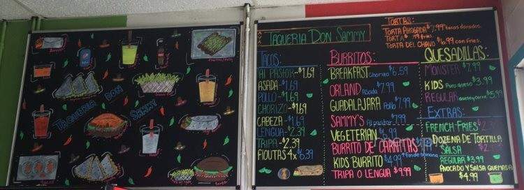 Taqueria Don Sammy - Orland, CA menu_pic