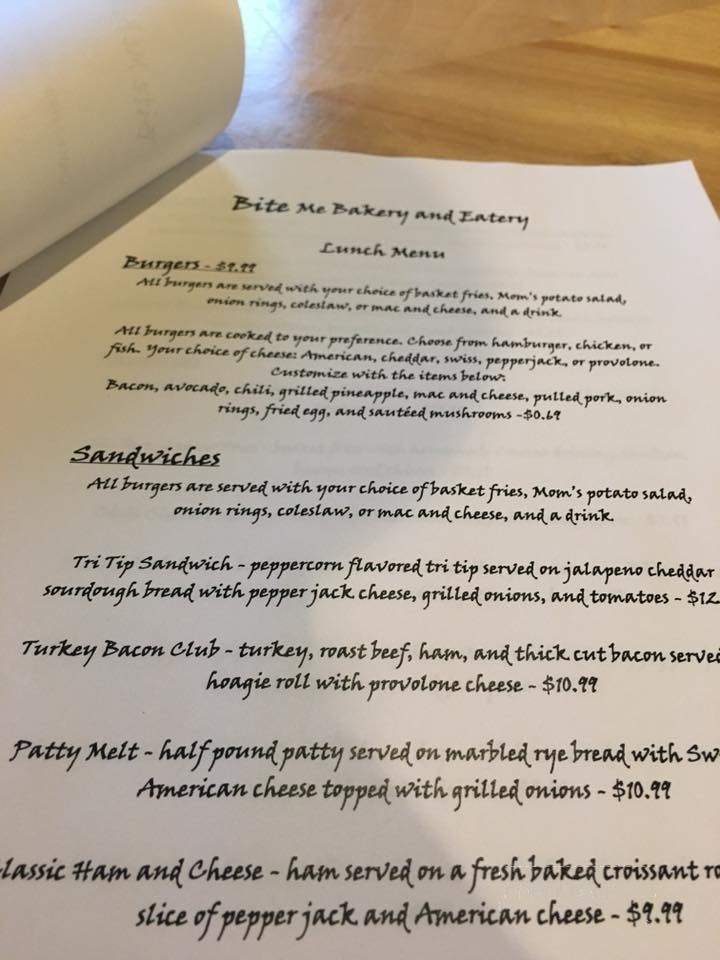 Bite Me Bakery and Eatery - Chester, CA menu_pic