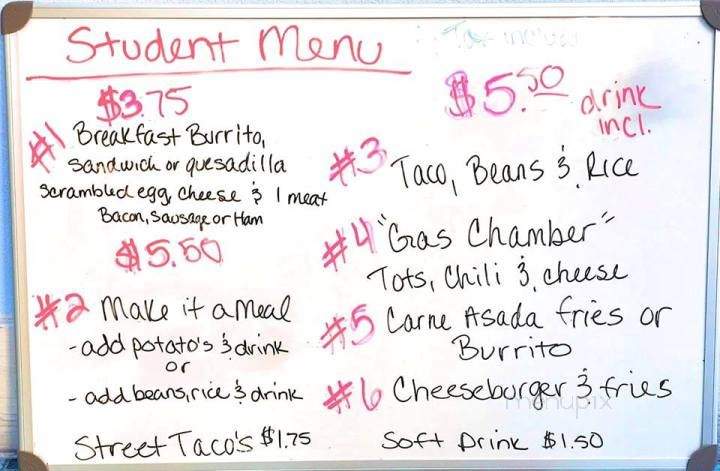El Cuatrero - Susanville, CA menu_pic