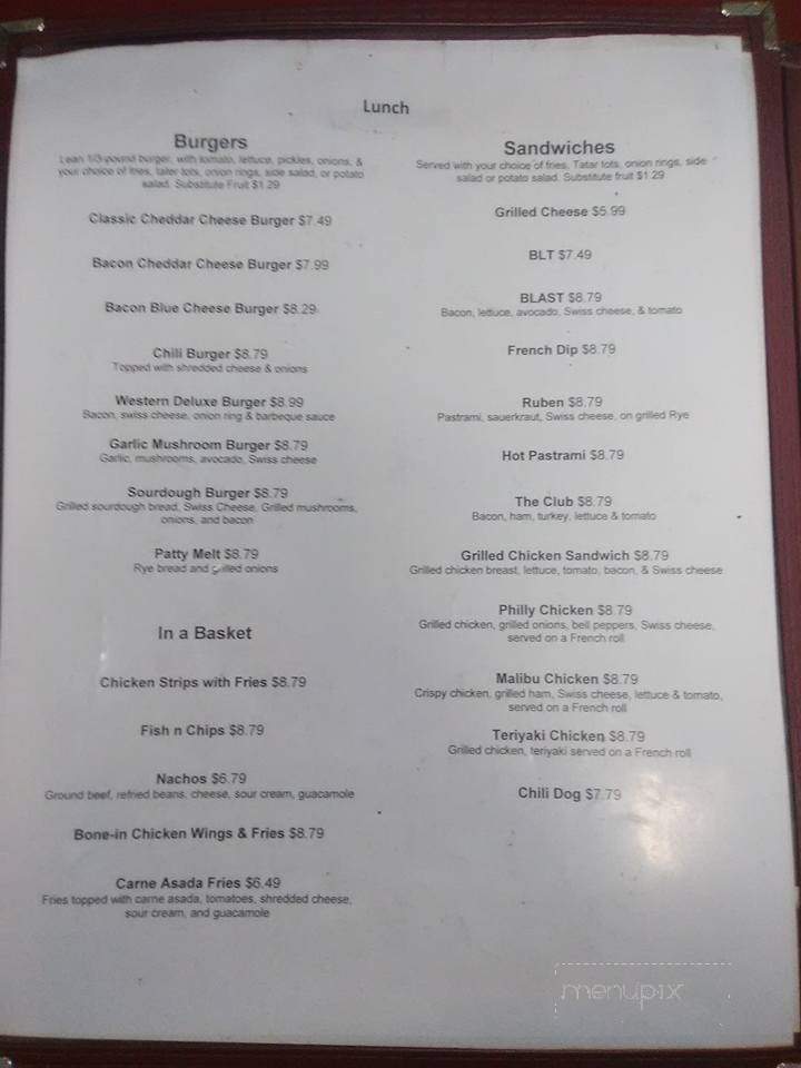 El Cuatrero - Susanville, CA menu_pic