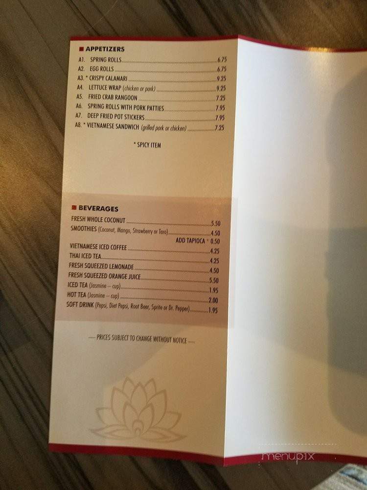 Lotus Pho 2 Noodle House - South Lake Tahoe, CA menu_pic