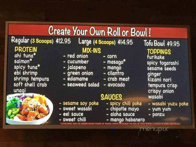 Poke Rok - South Lake Tahoe, CA menu_pic