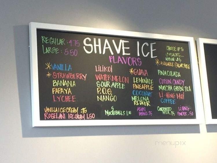 Island Shave Ice and Creamery - Kapolei, HI menu_pic