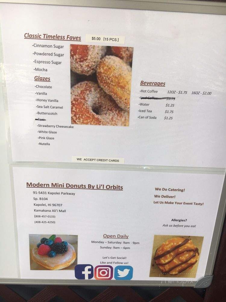 Modern Mini Donuts by: Lil Orbits - Kapolei, HI menu_pic