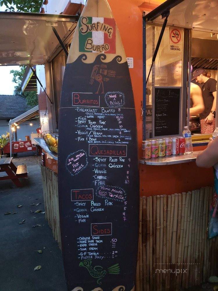 The Surfing Burro - Hana, HI menu_pic