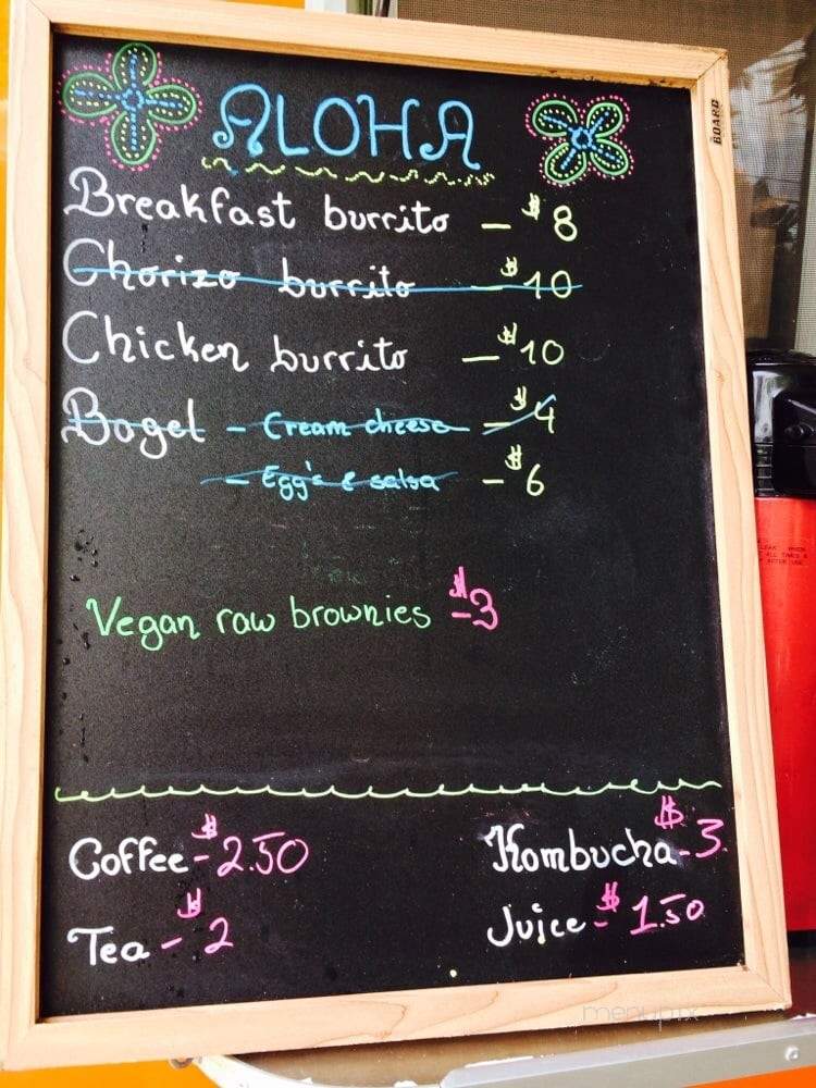 The Surfing Burro - Hana, HI menu_pic