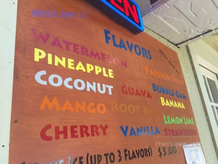 Niheus Shave Ice - Hanapepe, HI menu_pic