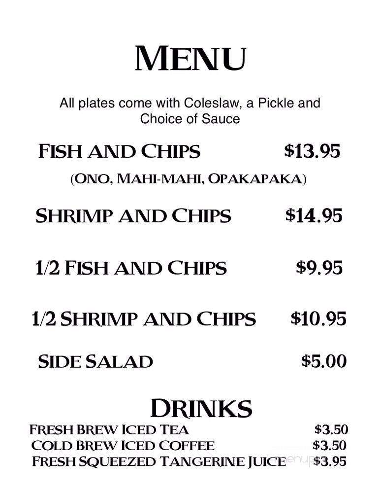 Mo's Fish and Chips - Hilo, HI menu_pic