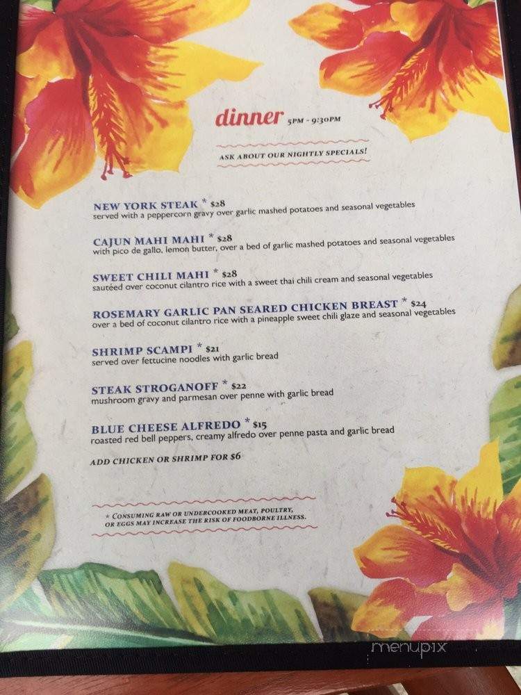 Sunset Terrace - Kailua-Kona, HI menu_pic