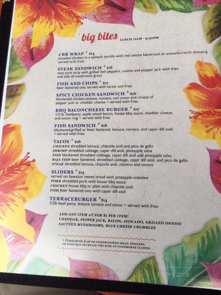 Sunset Terrace - Kailua-Kona, HI menu_pic