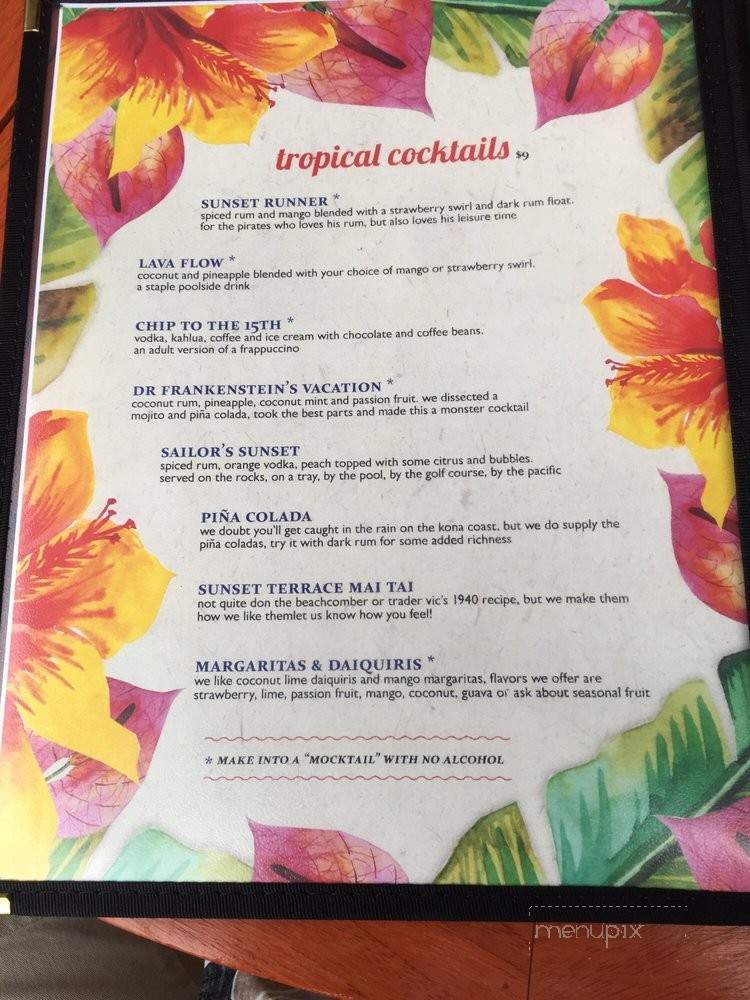 Sunset Terrace - Kailua-Kona, HI menu_pic