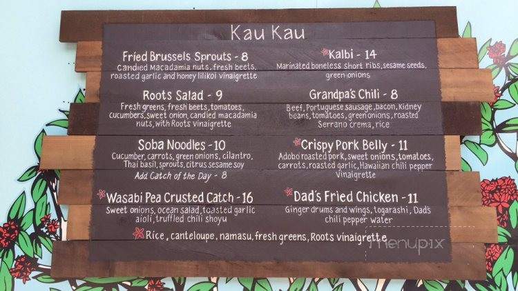 Roots in Culture - Lawai, HI menu_pic