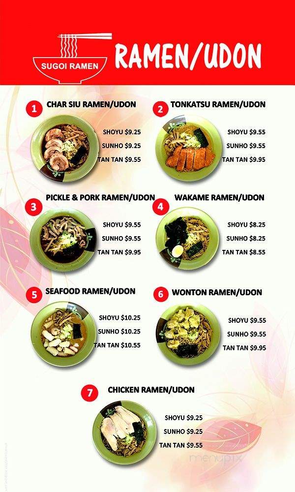 Sugoi Ramen & Chinese - Wailuku, HI menu_pic