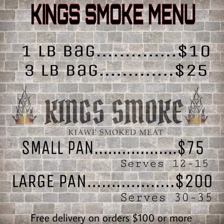 Kings Smoke - Waipahu, HI menu_pic