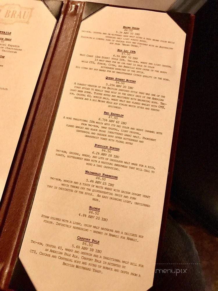 The Hi Brau Room - Honolulu, HI menu_pic