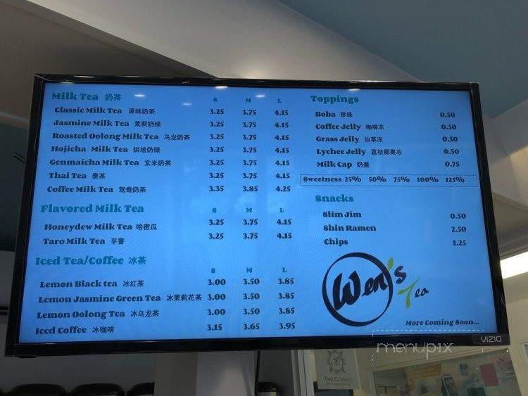 Wen's Tea - Honolulu, HI menu_pic