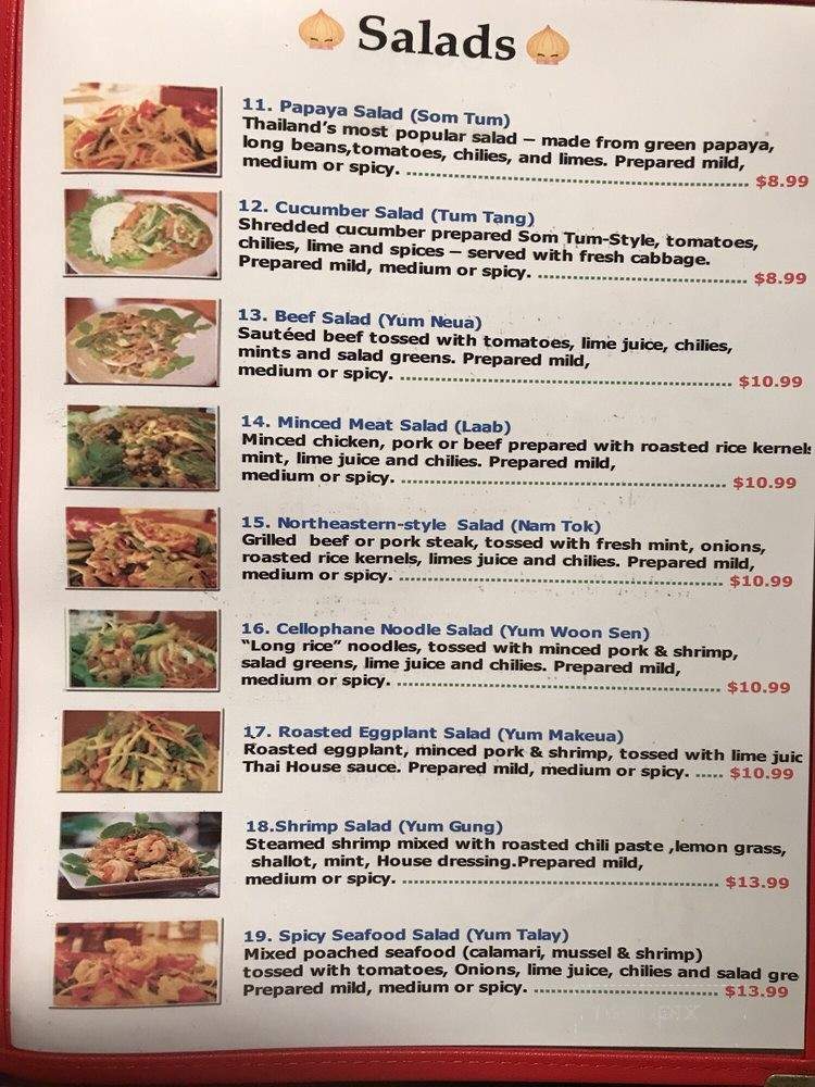 Siam Garden Cafe - Honolulu, HI menu_pic