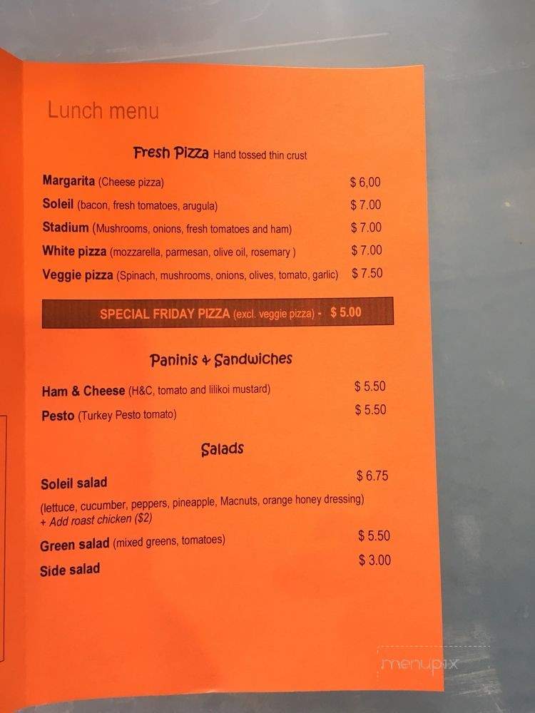 Soleil D Hawaii Bakery - Honolulu, HI menu_pic