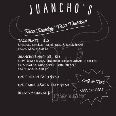 Juancho's - Honolulu, HI menu_pic