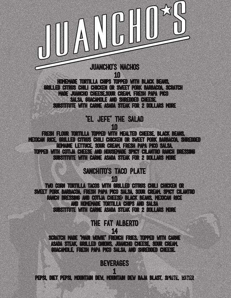 Juancho's - Honolulu, HI menu_pic