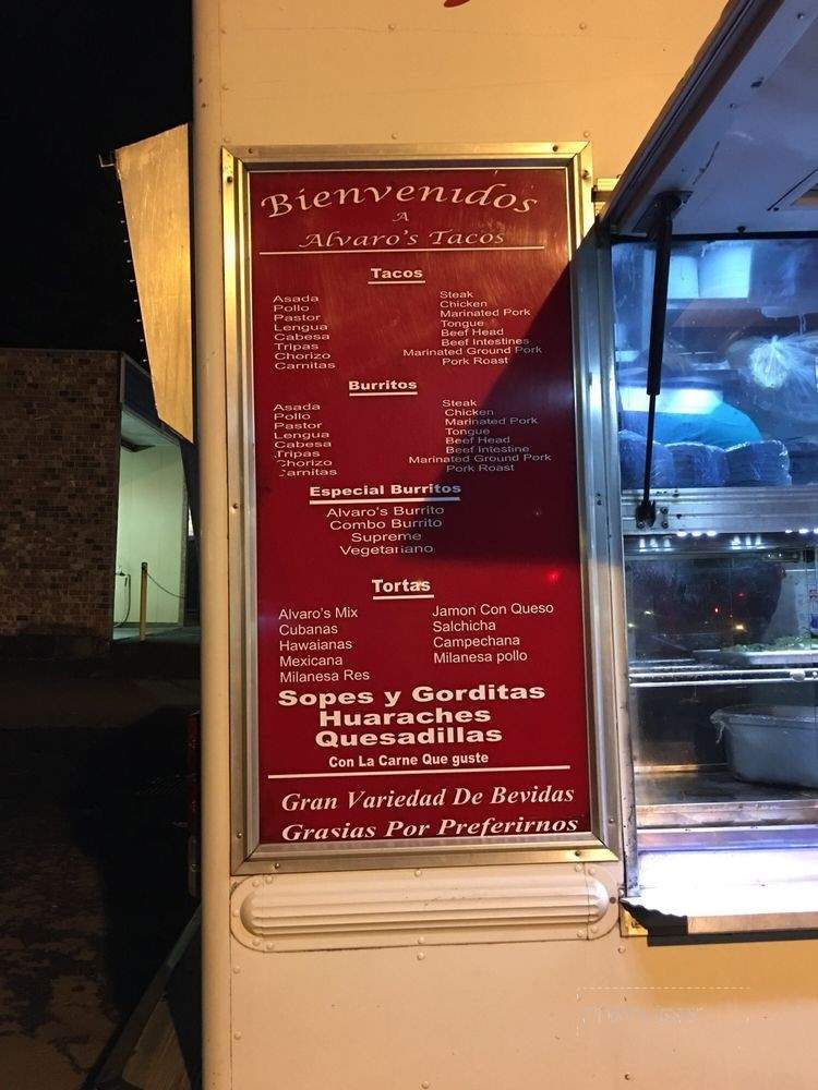 Alvaro's Tacos - Beaverton, OR menu_pic