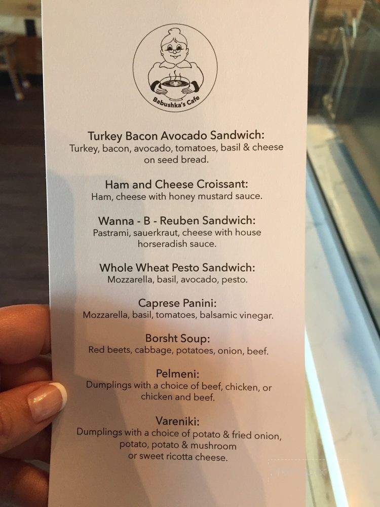 Babushka's Cafe - Wood Village, OR menu_pic