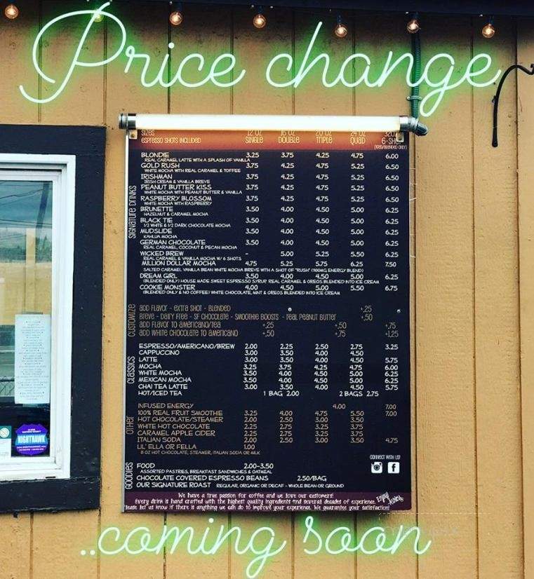 Caffeinated Culture - Wood Village, OR menu_pic