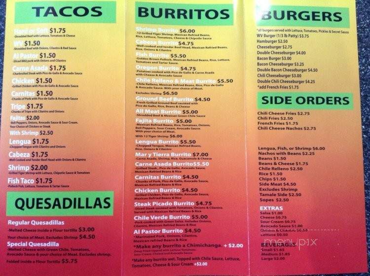 Wood Village Burrito Shop - Wood Village, OR menu_pic