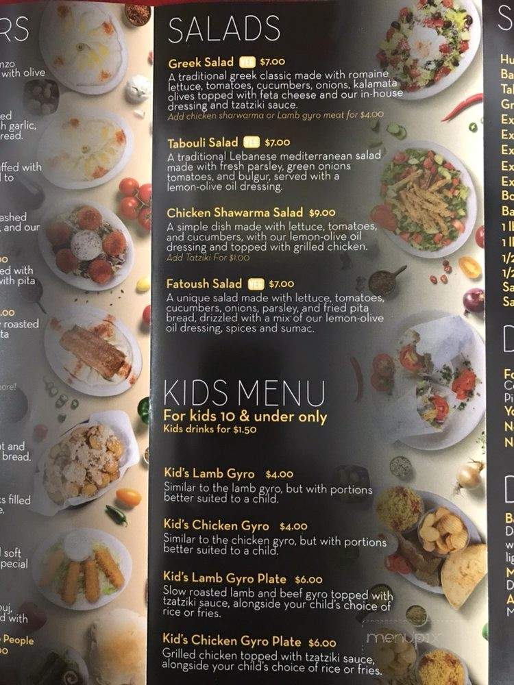 Gyro House Mediterranean Grill - Wilsonville, OR menu_pic