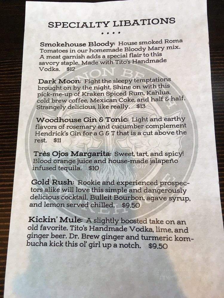 Cannon Beach Smokehouse and Charcuterie - Cannon Beach, OR menu_pic