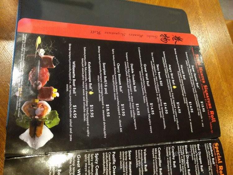 Sushi Hunter - Newberg, OR menu_pic