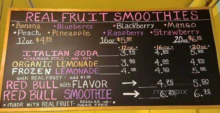 Pacific Pearl Coffee - Seaside, OR menu_pic