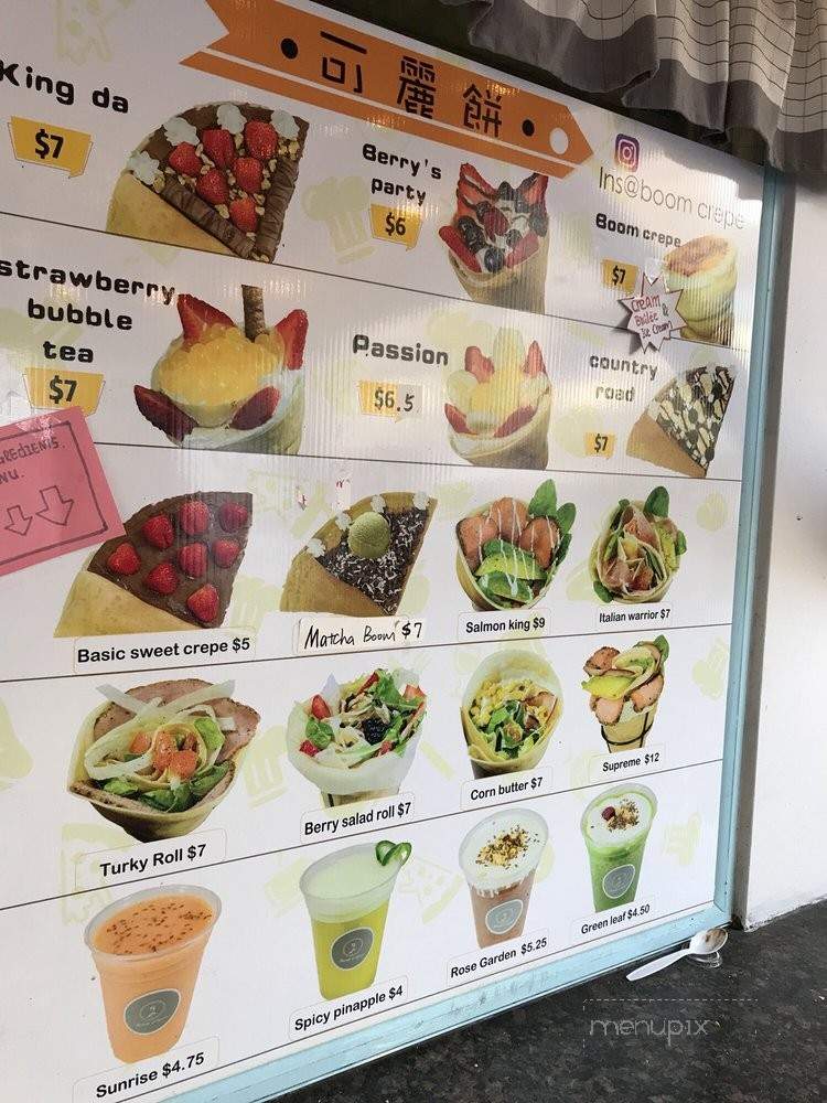 Boom Crepes - Portland, OR menu_pic