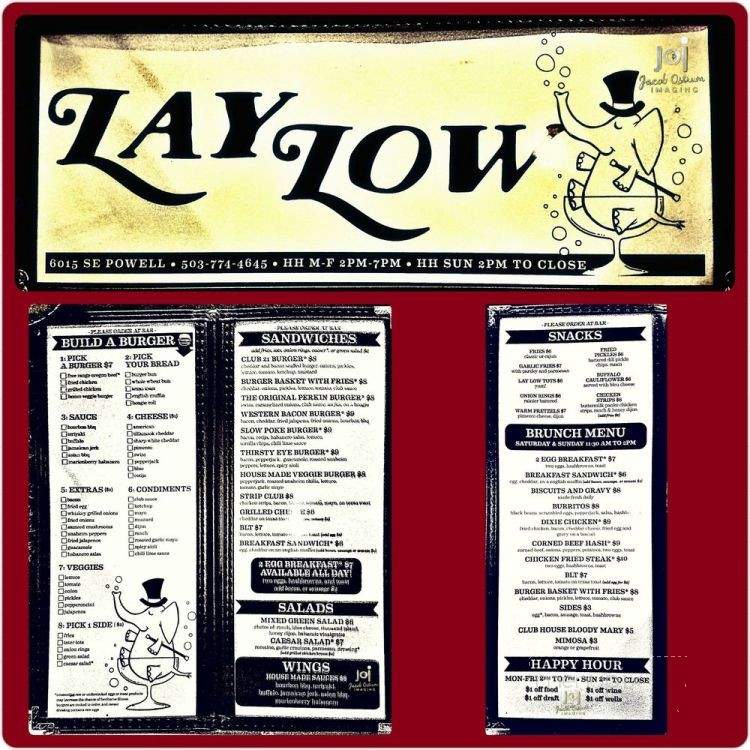 Lay Low Tavern - Portland, OR menu_pic