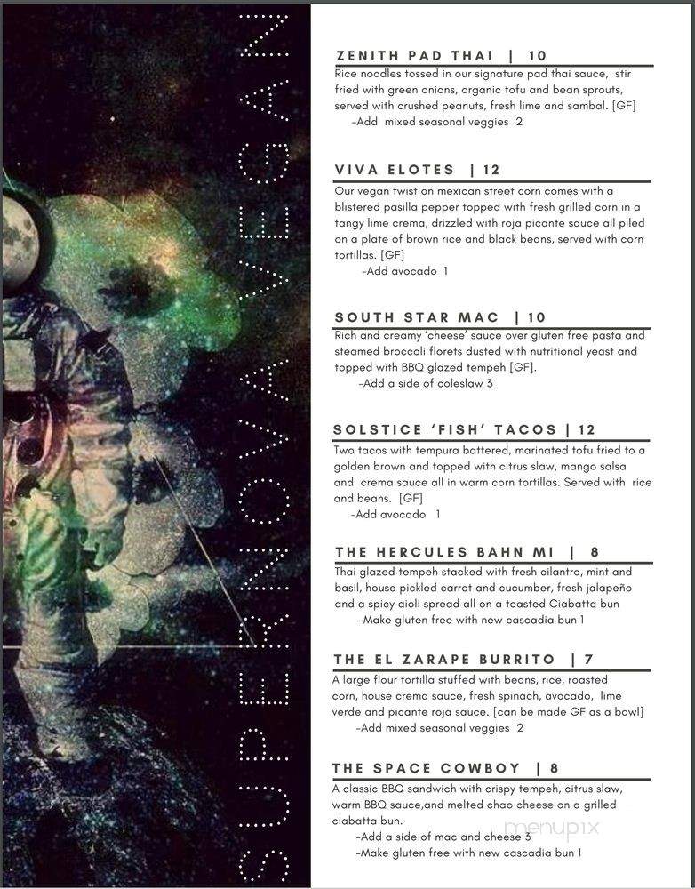 Supernova Vegan - Portland, OR menu_pic