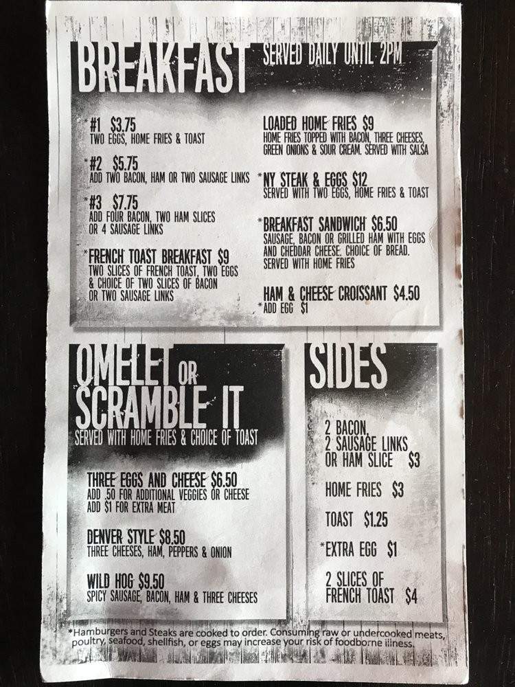 Bar 3 - Portland, OR menu_pic