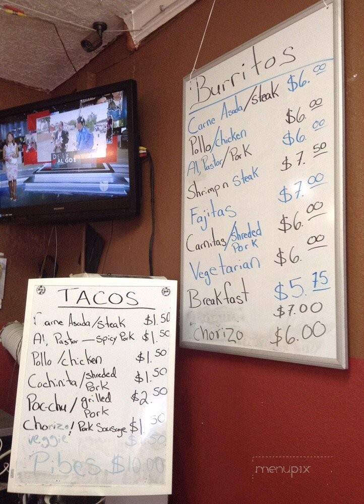 Taqueria La Mestiza - Portland, OR menu_pic
